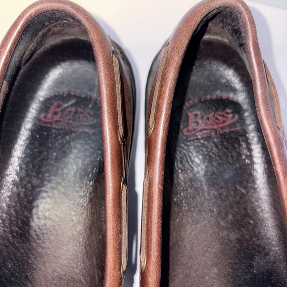 Bass Karen's Brown Leather Driving Tassel Loafer Slip On Women's Size 6.5 - Picture 2 of 6